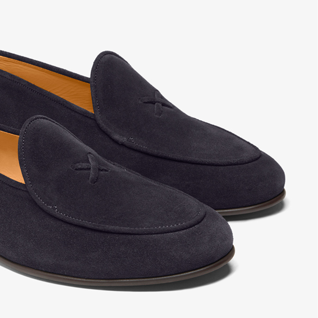 Men's Navy Suede Milano Loafer