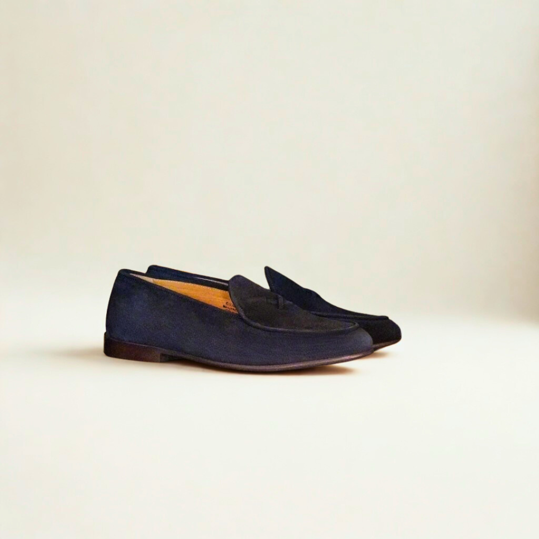 Men's Navy Suede Milano Loafer