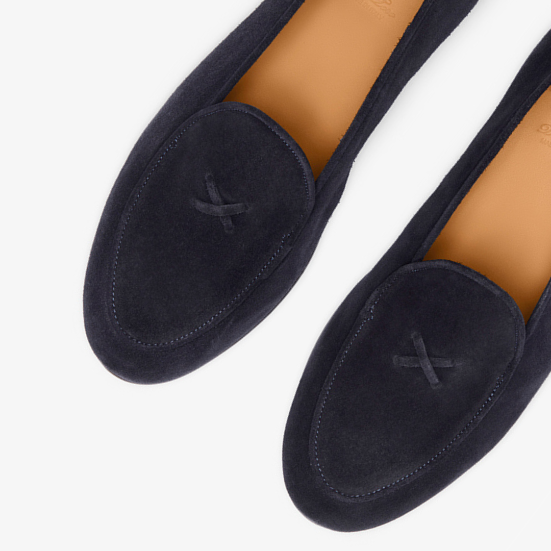 Men's Navy Suede Milano Loafer