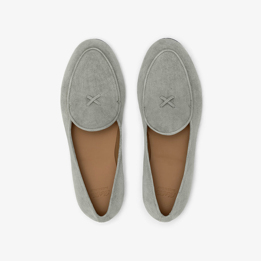 Women's Olive Grey Suede Milano Loafer