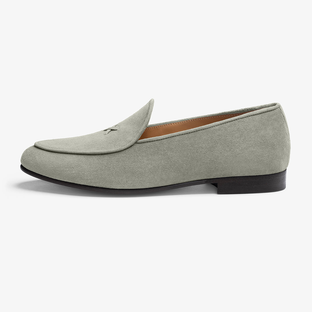 Women's Olive Grey Suede Milano Loafer