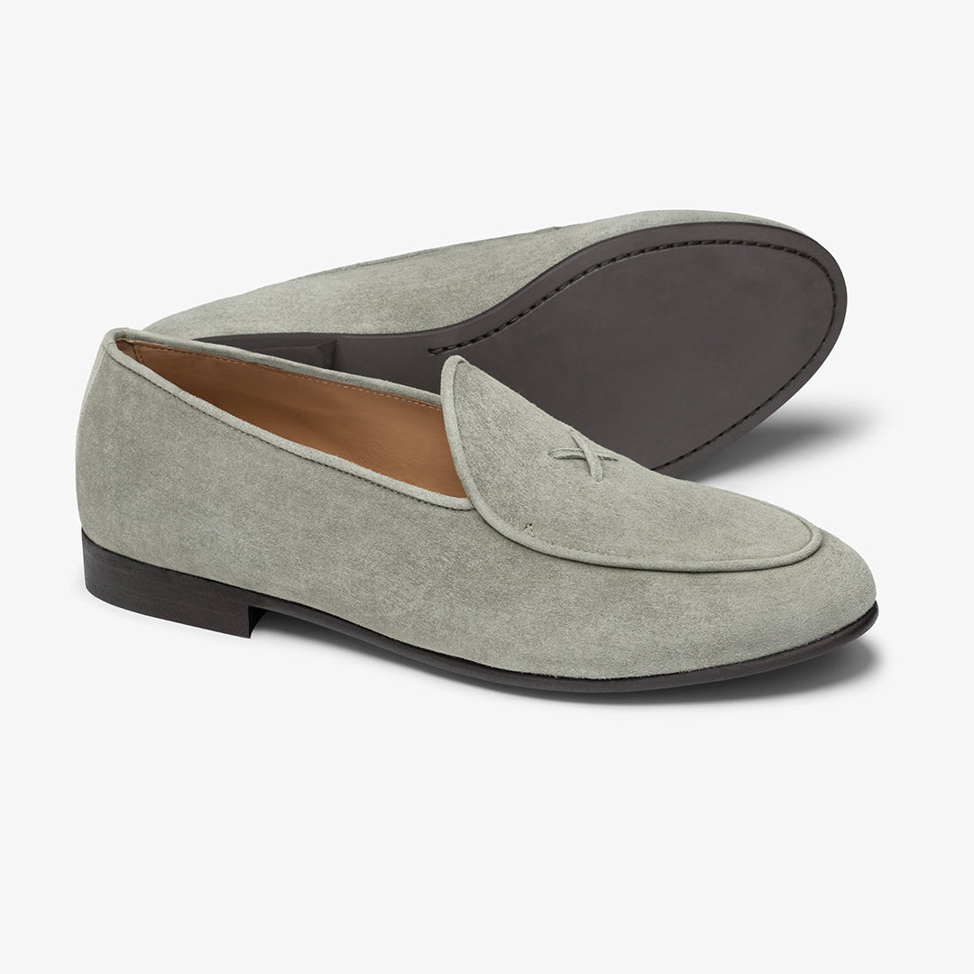 Women's Olive Grey Suede Milano Loafer