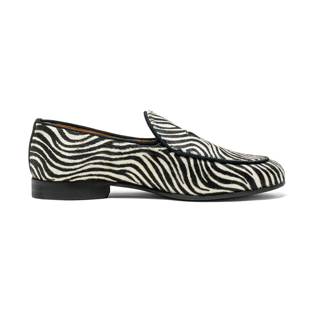 Womens Zebra Print Milano Loafer