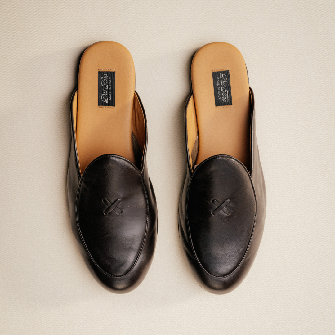 Men's Dark Brown Leather Milano Mule