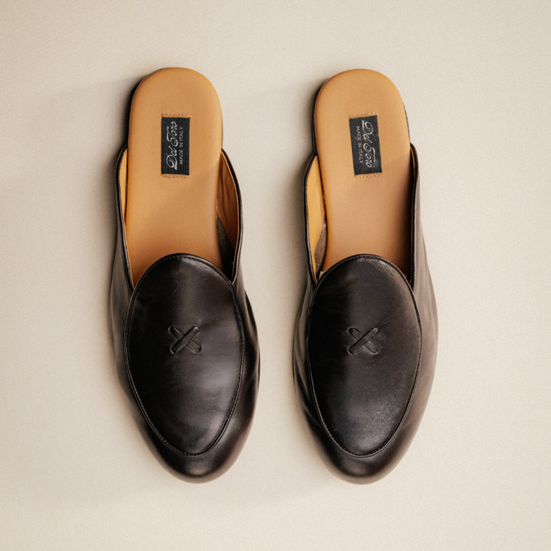 Men's Dark Brown Leather Milano Mule