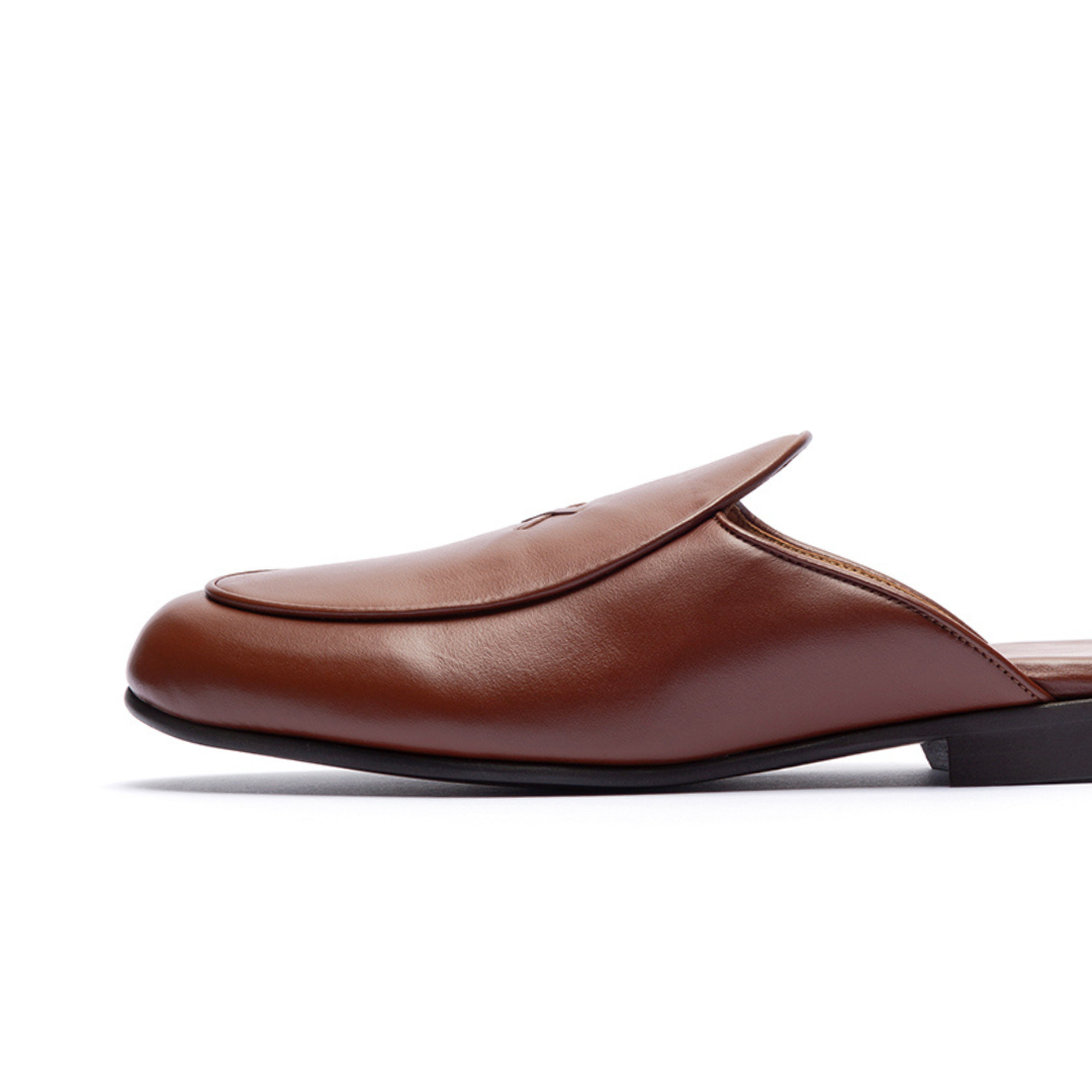 Men's Light Brown Leather Milano Mule