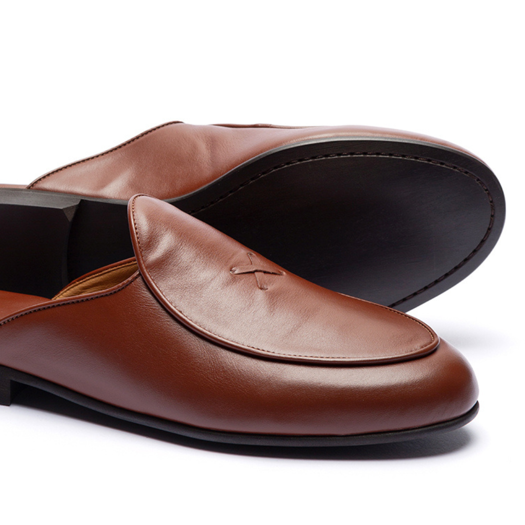 Men's Light Brown Leather Milano Mule