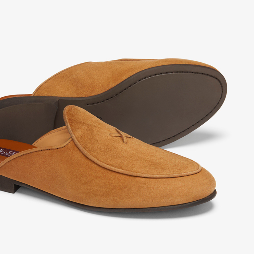 Men's Cognac Suede Milano Mule