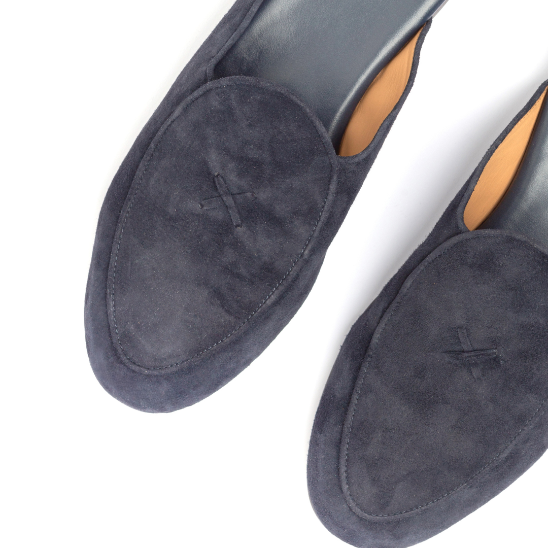Men's Navy Suede Milano Mule