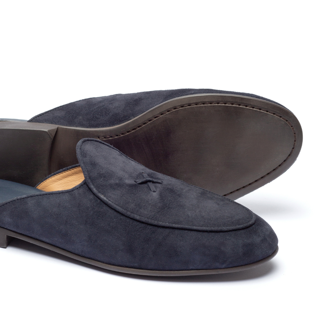 Men's Navy Suede Milano Mule