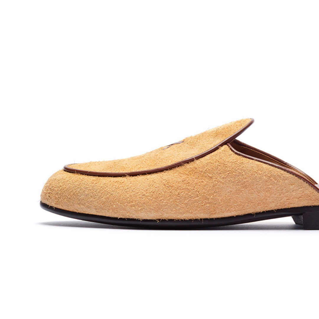 Men's Tan Textured Suede Milano Mule