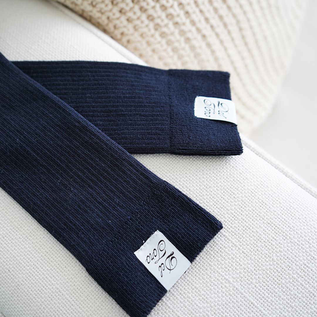 Ribbed Loop Sock - Navy