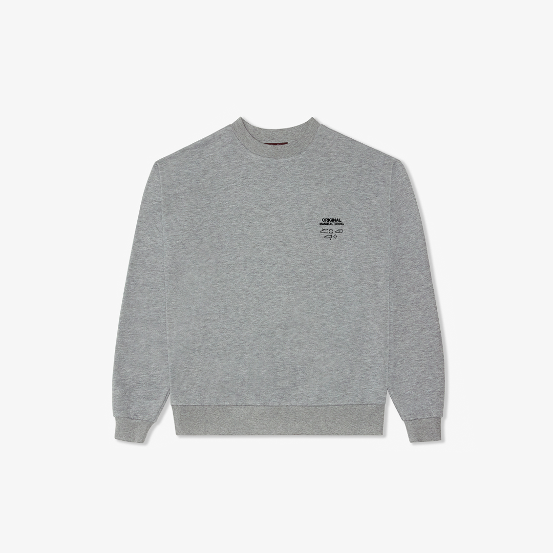 OM Stamp Sweatshirt - Heather Grey