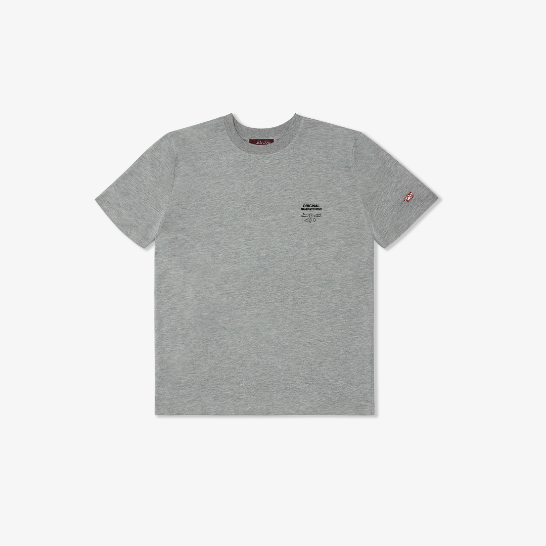 OM Stamp Tee - Heather Grey