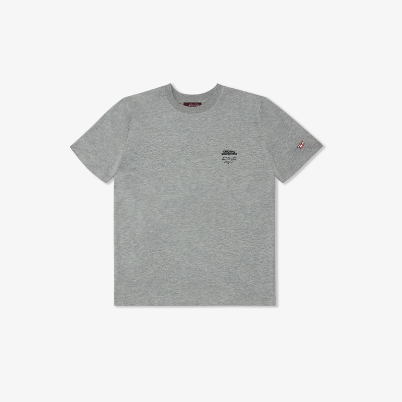 OM Stamp Tee - Heather Grey
