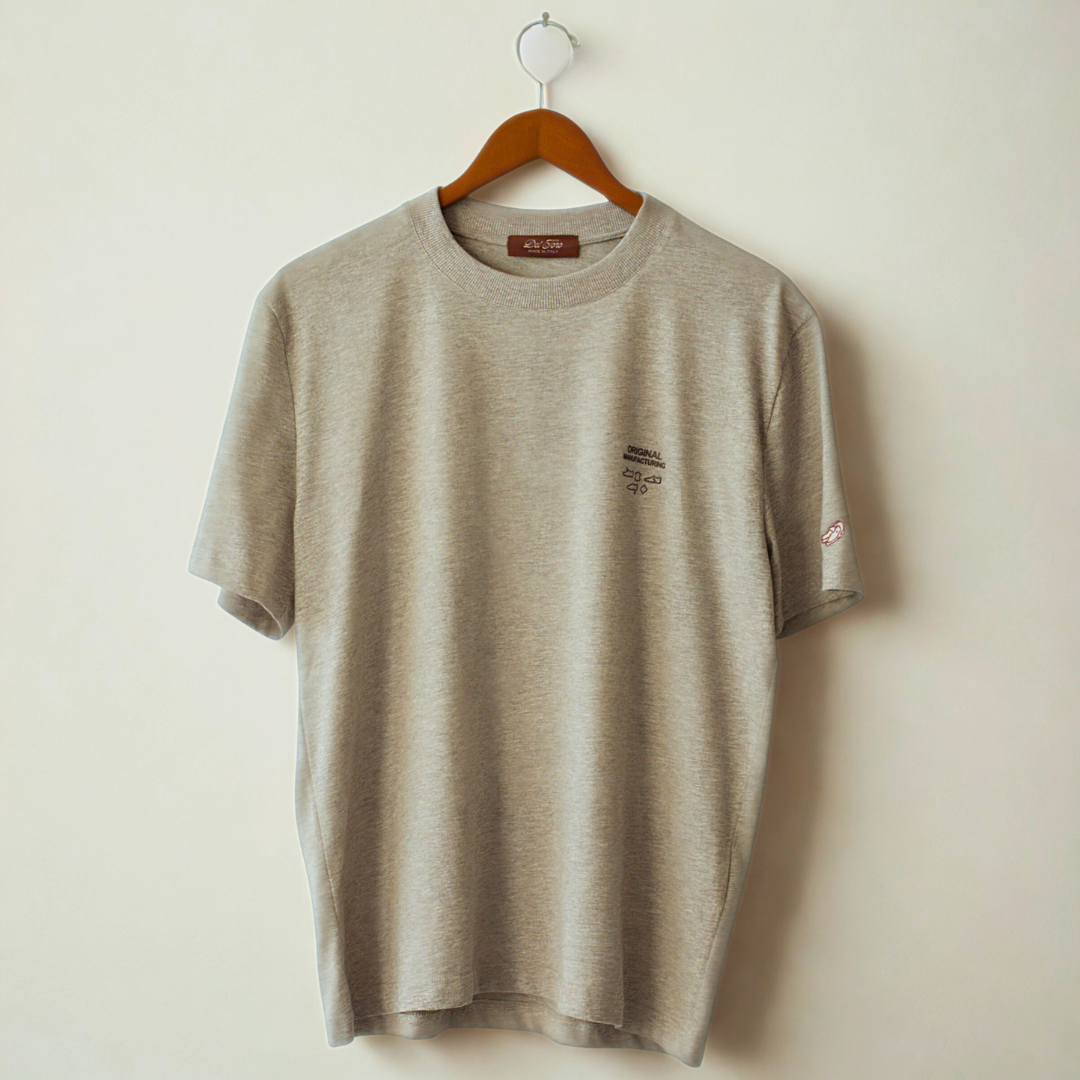 OM Stamp Tee - Heather Grey
