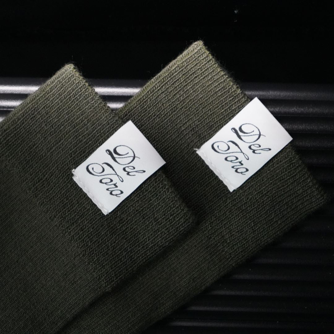 Ribbed Crew Casual Sock - Olive