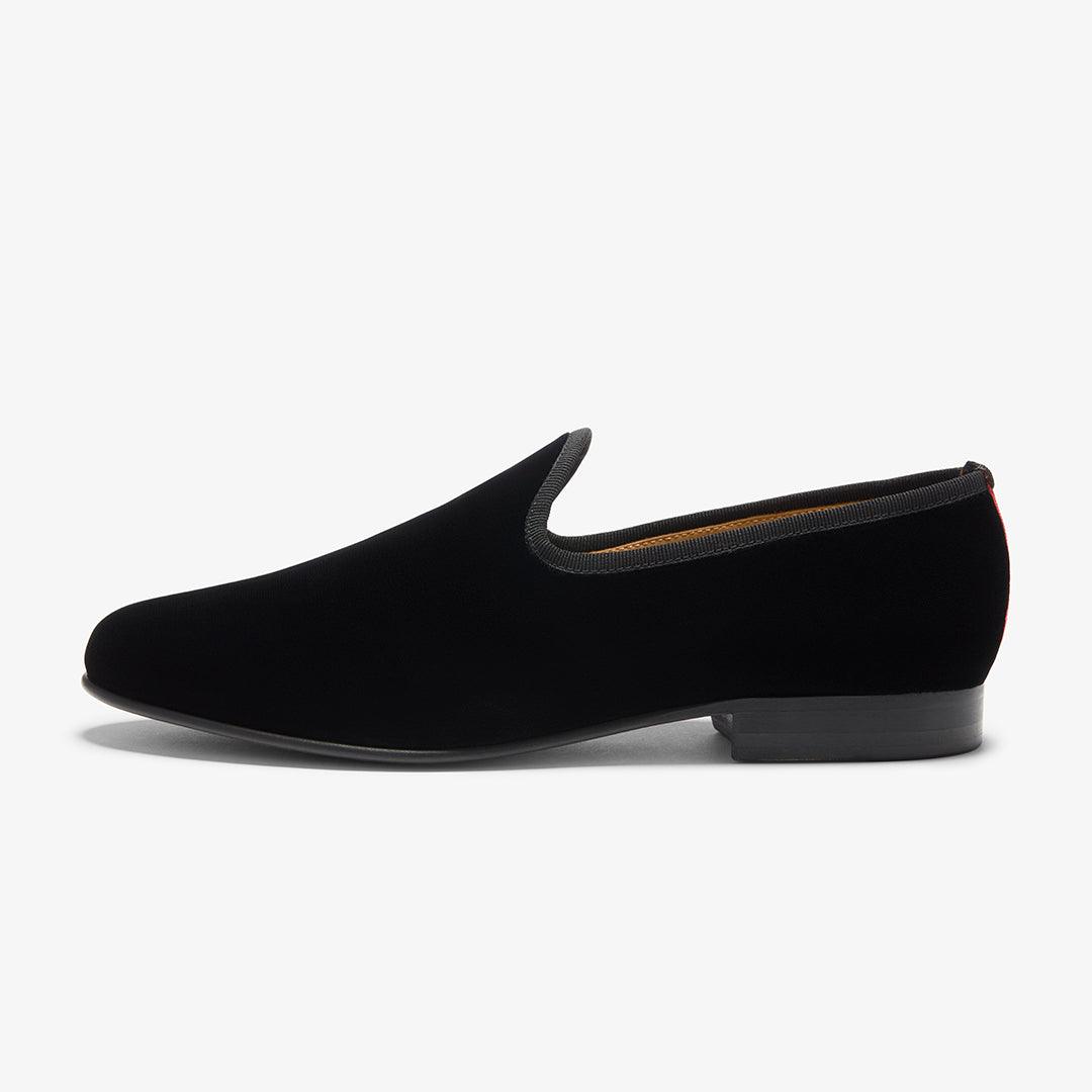 Men's Black Velvet Slipper II