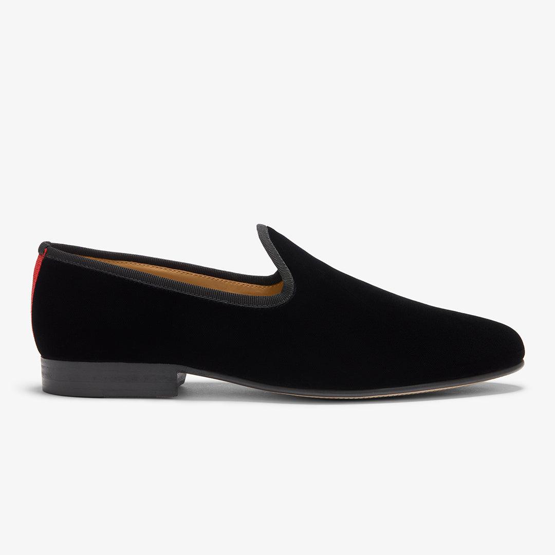 Men's Black Velvet Slipper II