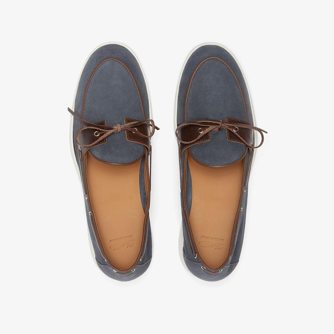 Women's Blue Suede Barca Yacht Loafer