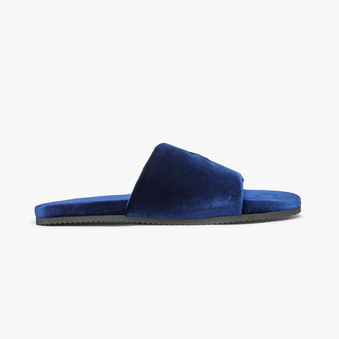 Midnight Navy Velvet House Slide