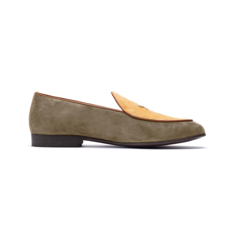 Men's Olive Textured Tan Milano Loafer - 2nd