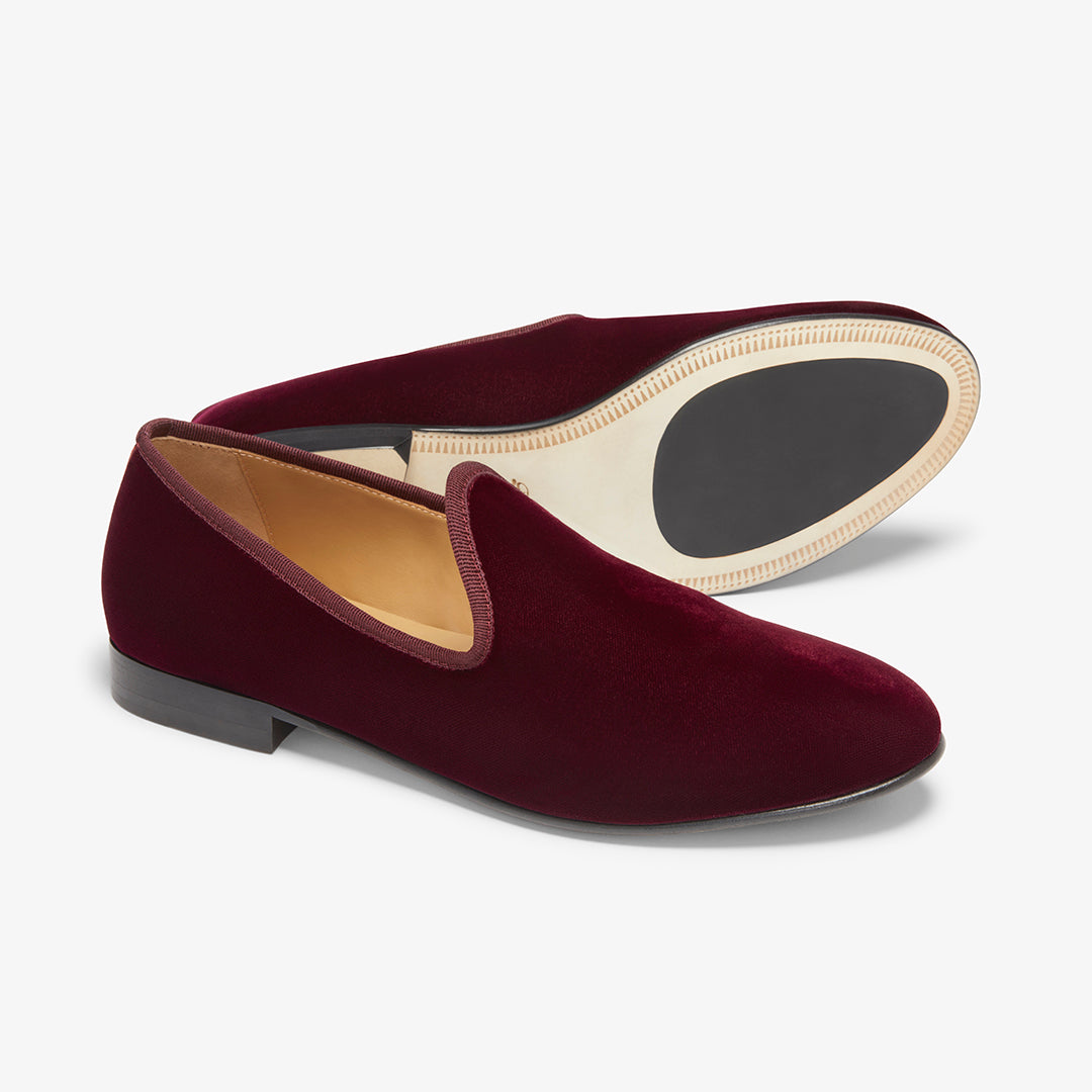 Men's Oxblood Velvet Slipper II