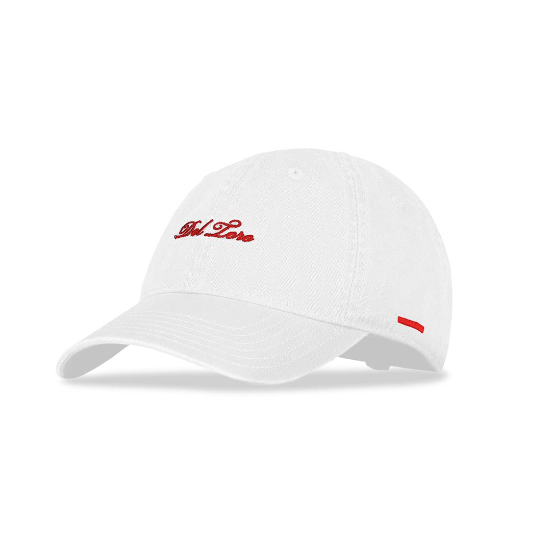 Embroidered Side Stripe Dad Hat - White