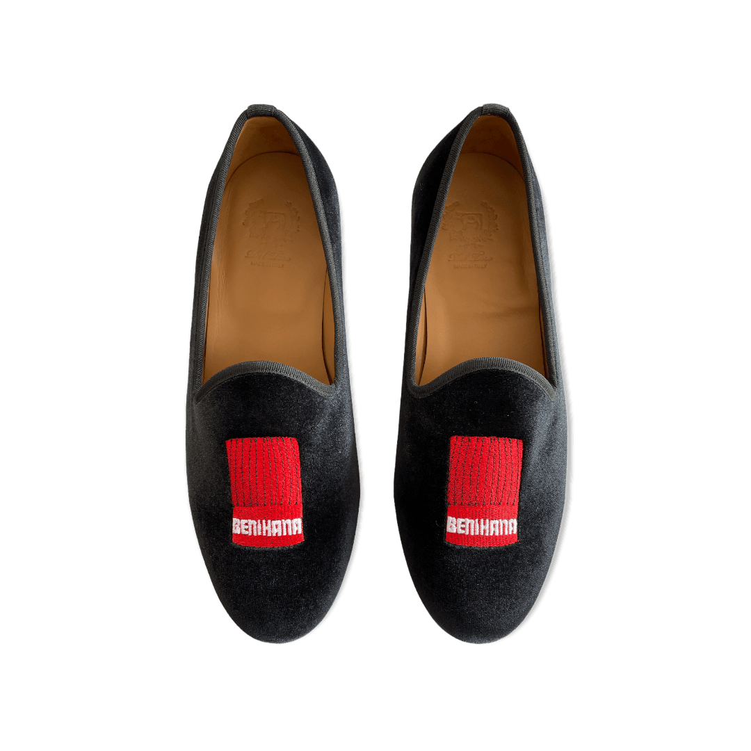 del toro shoes Benihana x Del Toro Women's Hat Velvet Slipper II Black / Hat Embroidery