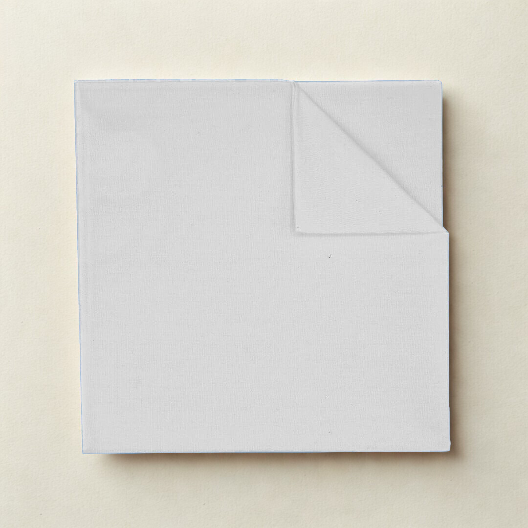 White Cotton Pocket Square