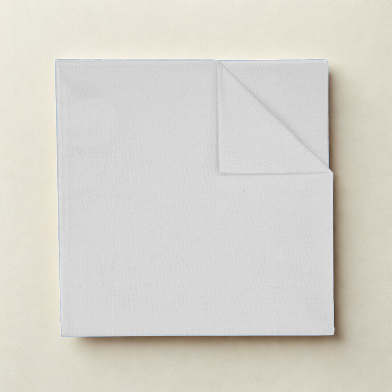 White Cotton Pocket Square