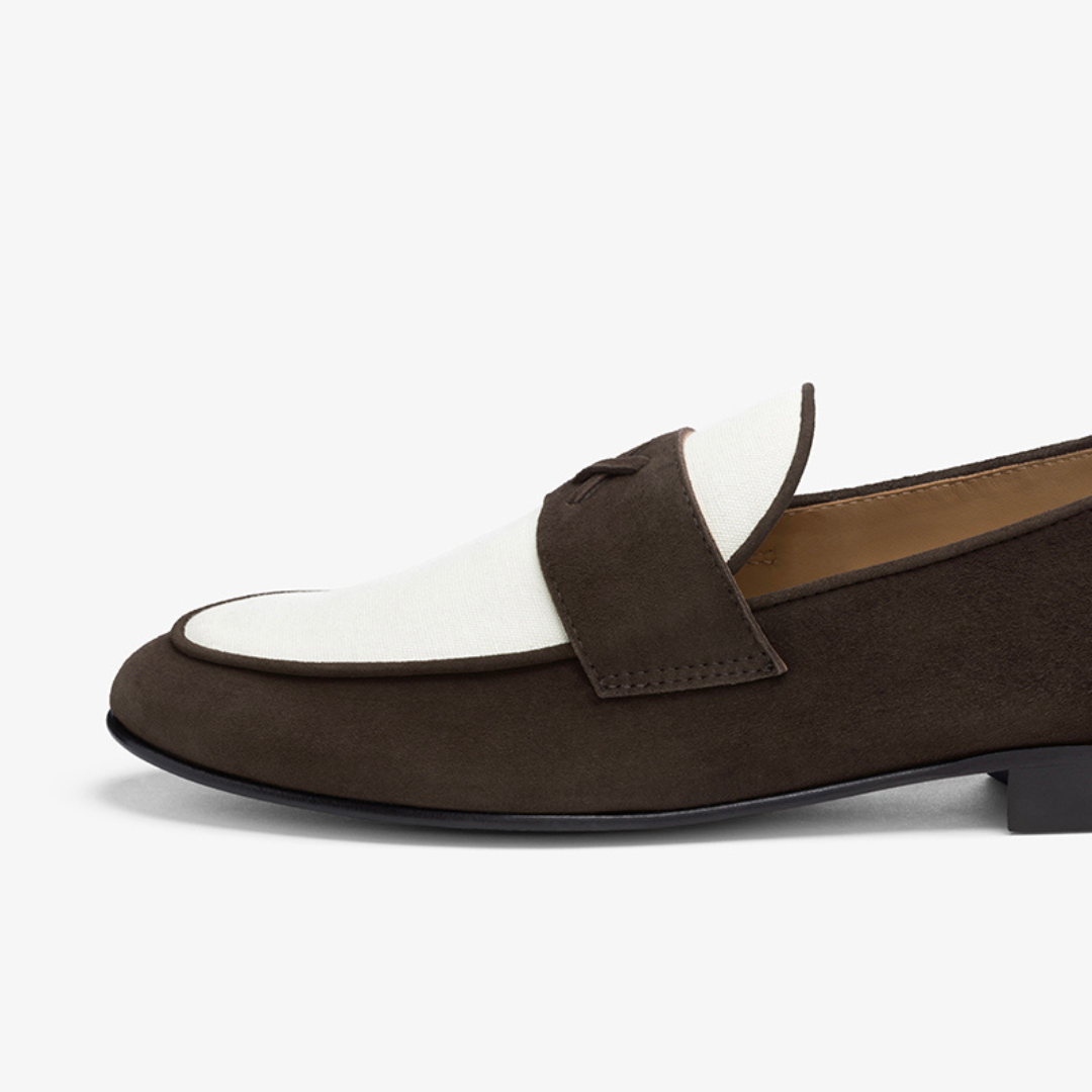 Men's Brown Suede & White Canvas Centesimo