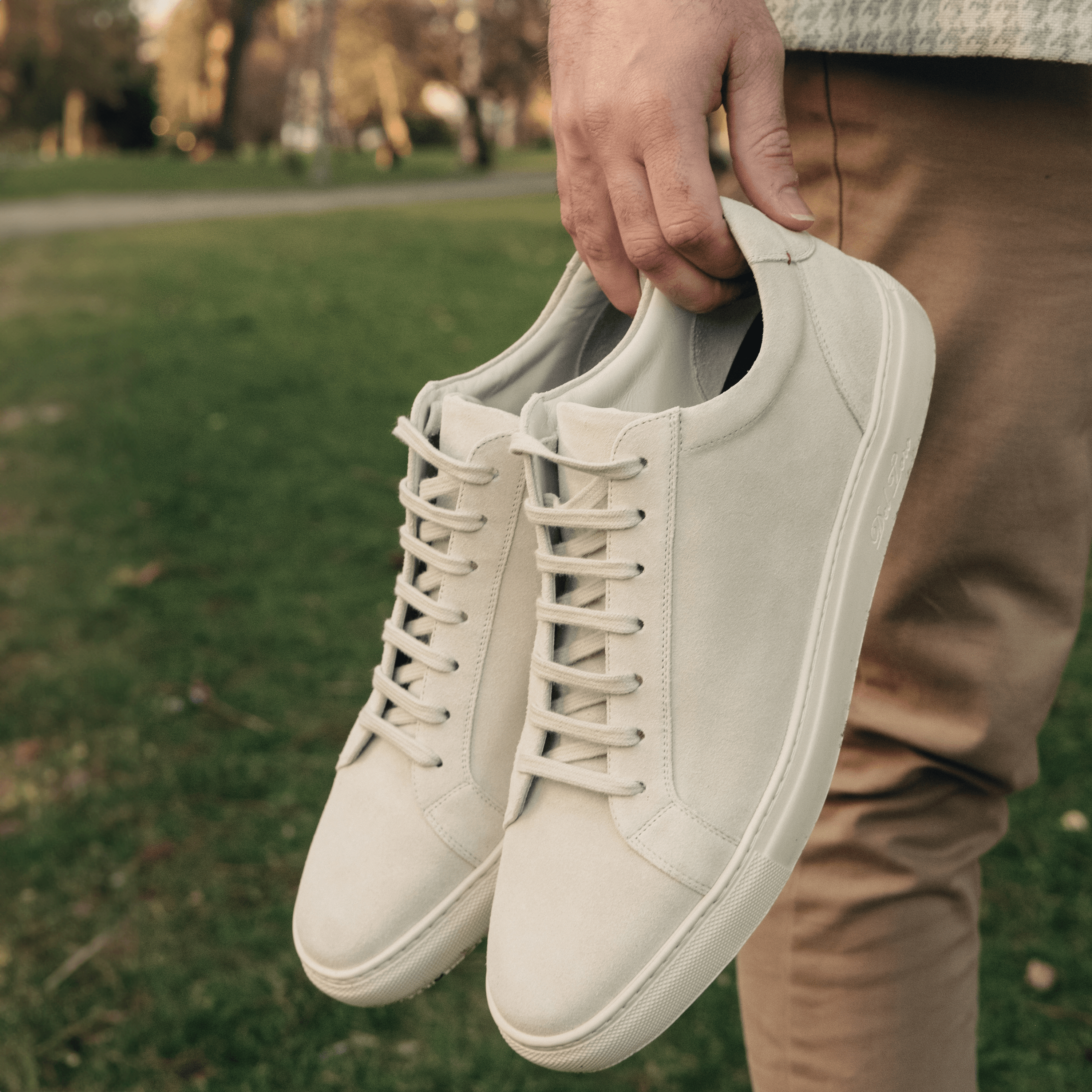 Men's Off White Suede Sardegna Sneaker II - 2nd