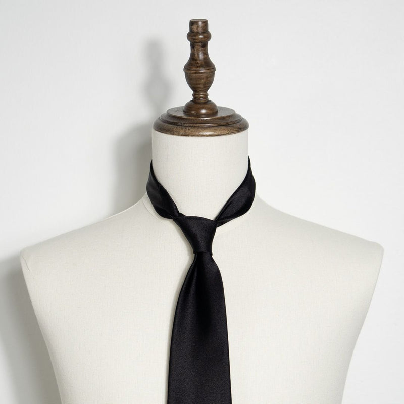 Charcoal Solid Satin Kids Cravat Charcoal Solid Satin Kids Cravat