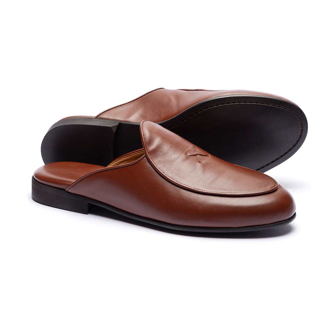 Brown Leather Milano Mule