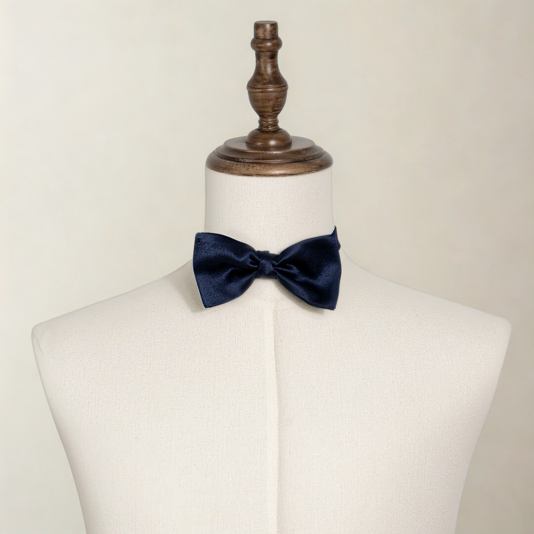 Classic Satin Bow Tie - Midnight Navy