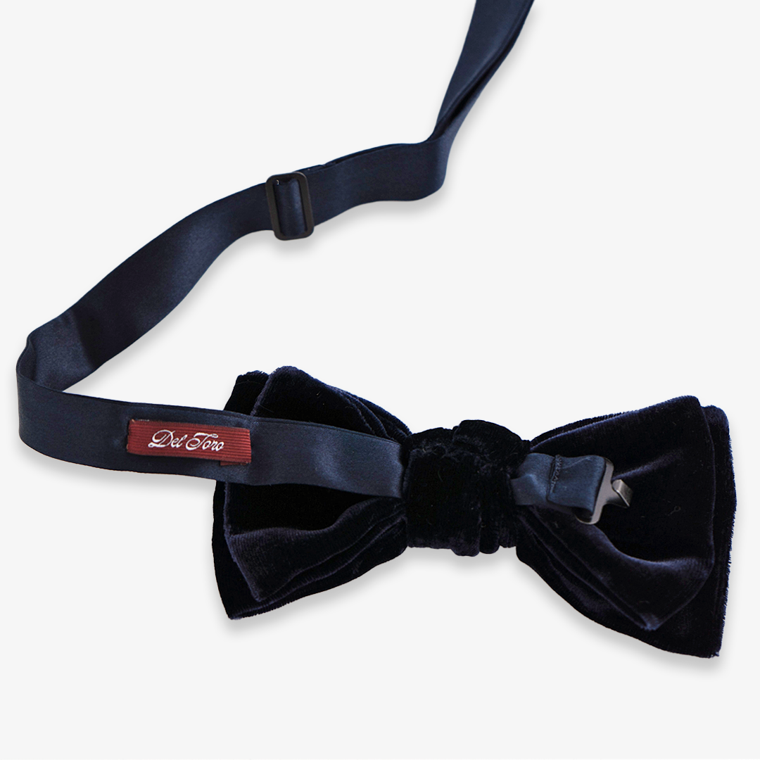 Classic Velvet Bow Tie - Midnight Navy