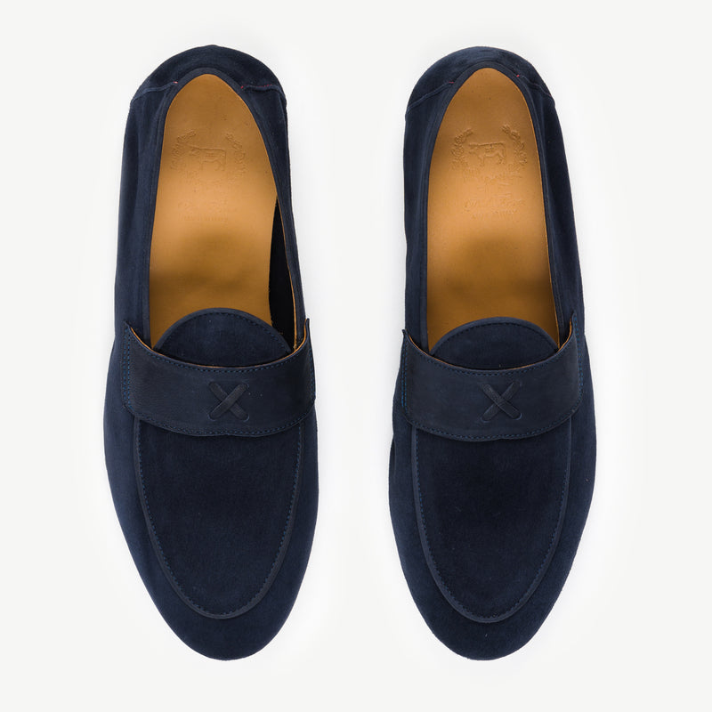 Men's Navy Suede Centesimo – Del Toro Shoes