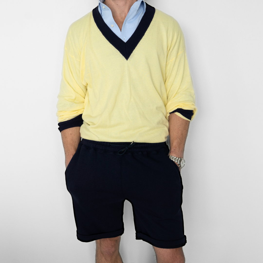 Retro Gym Sweatshorts - Navy