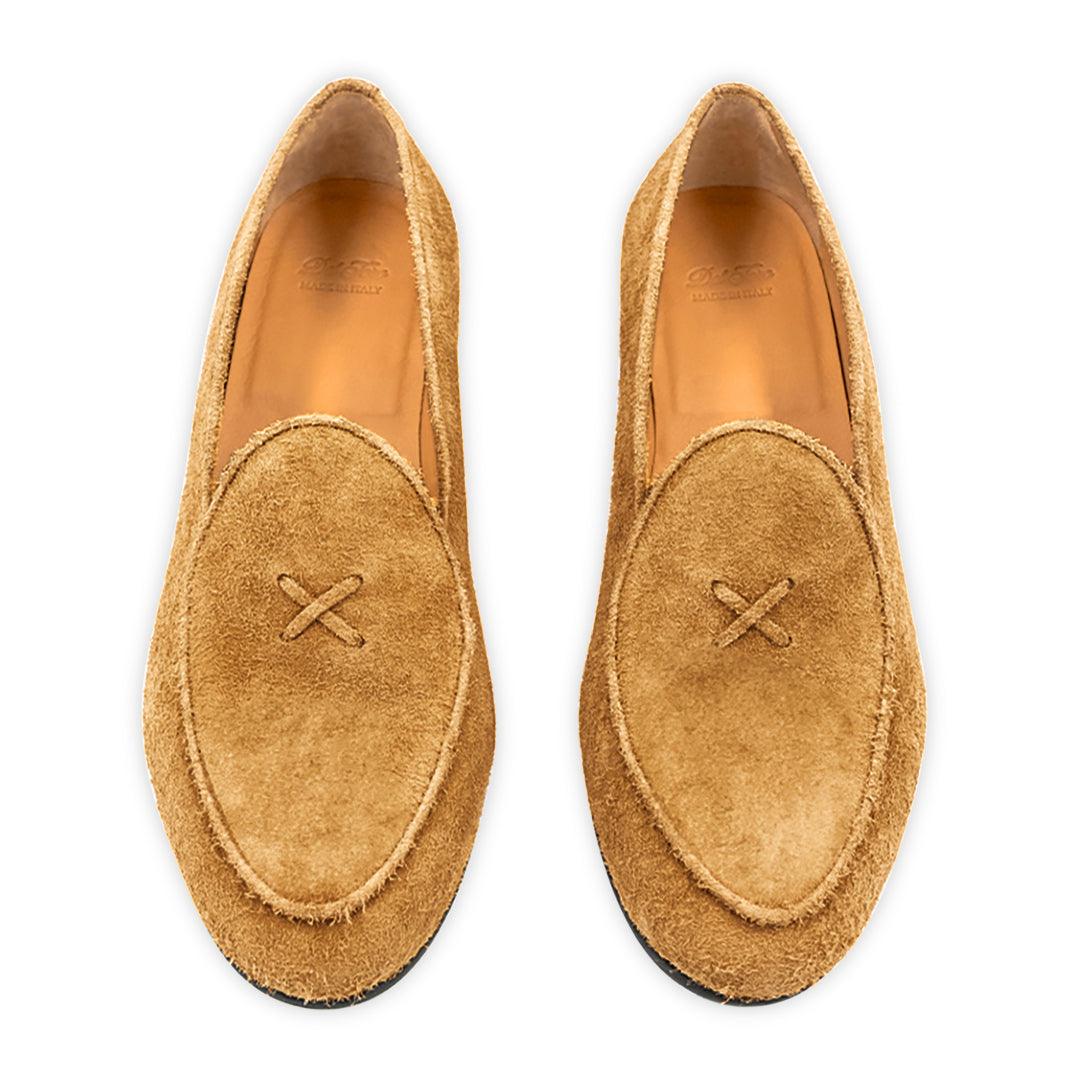 Men's Textured Tan Suede Milano Loafer