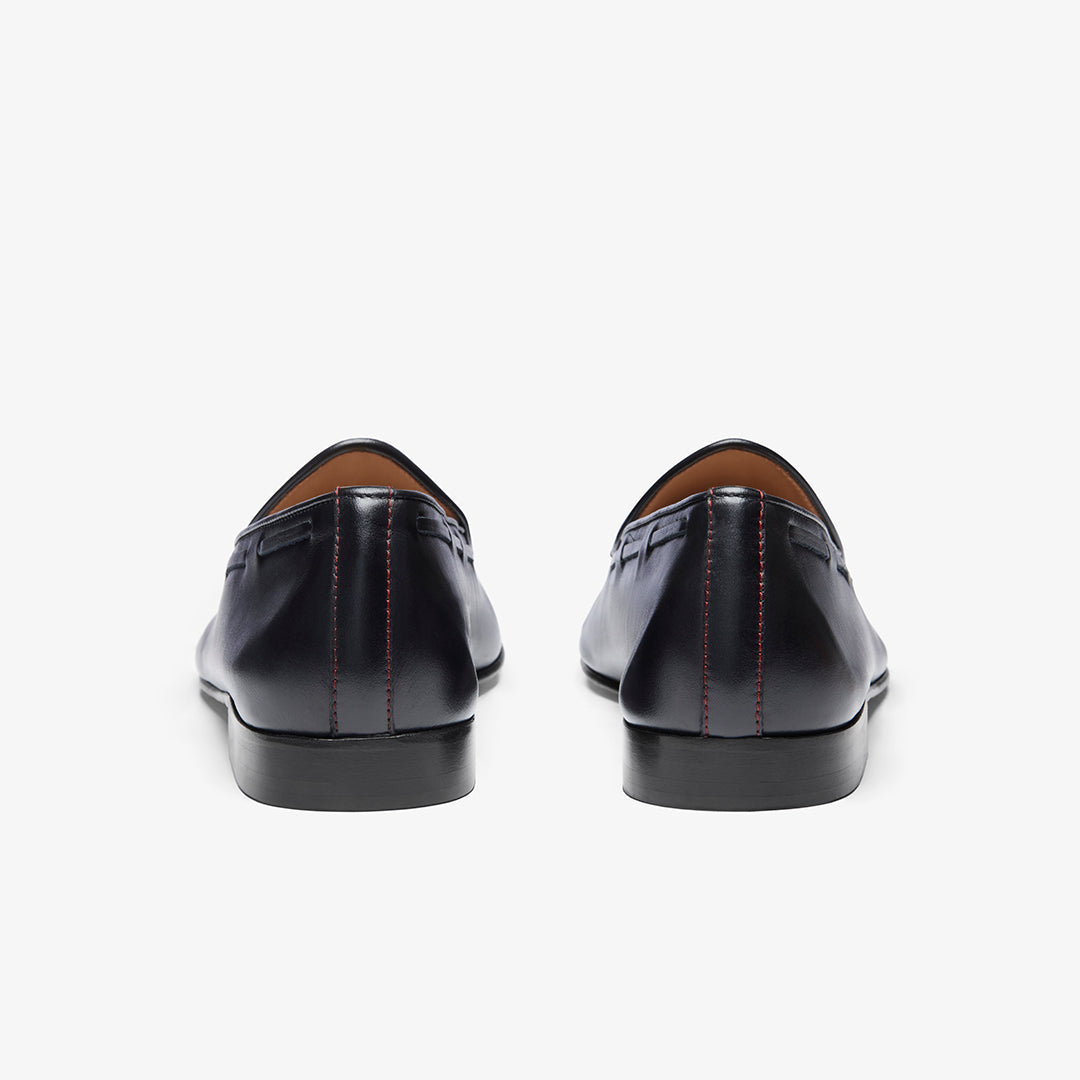 Men's Black Leather Tassel Loafer