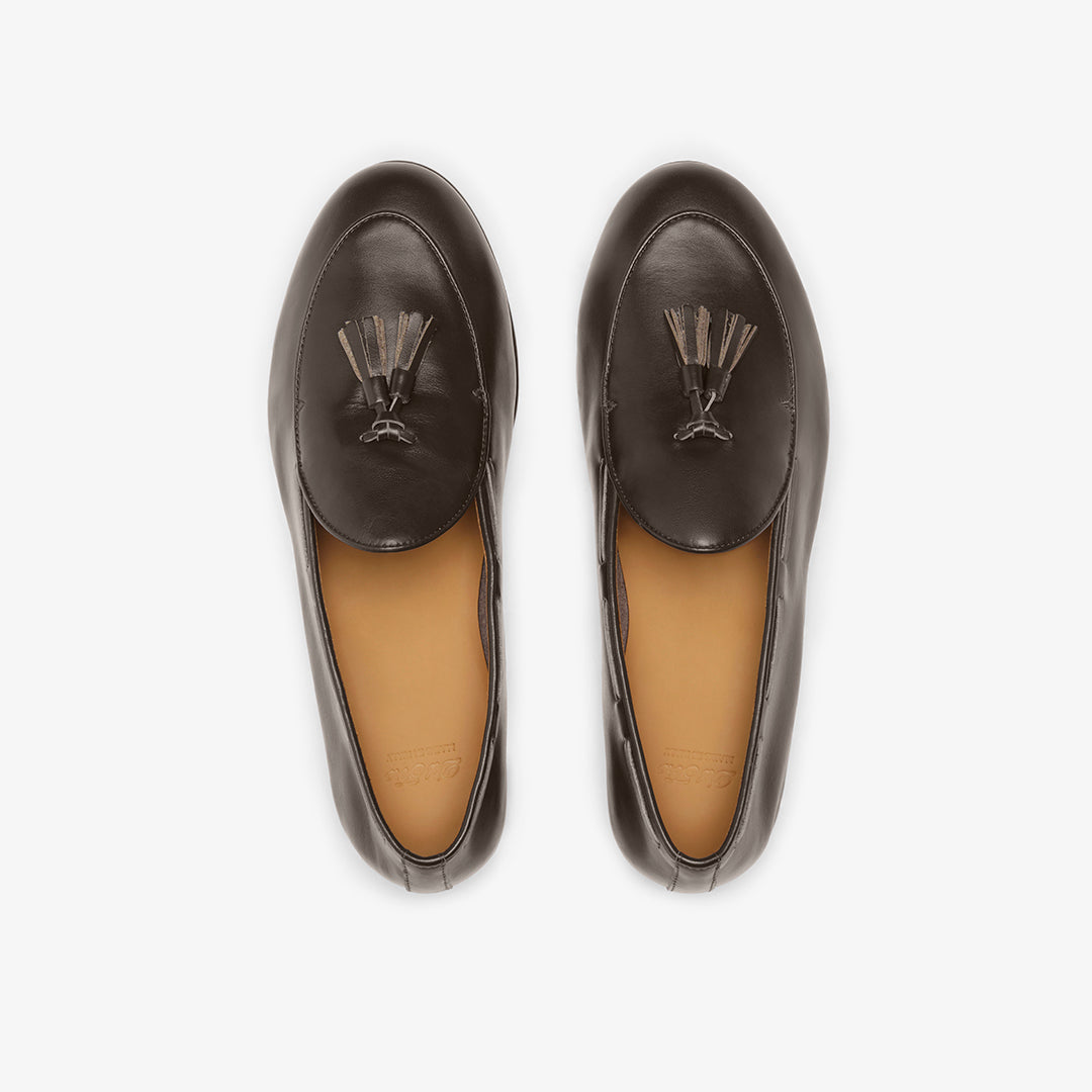 Men's Dark Brown Leather Tassel Loafer