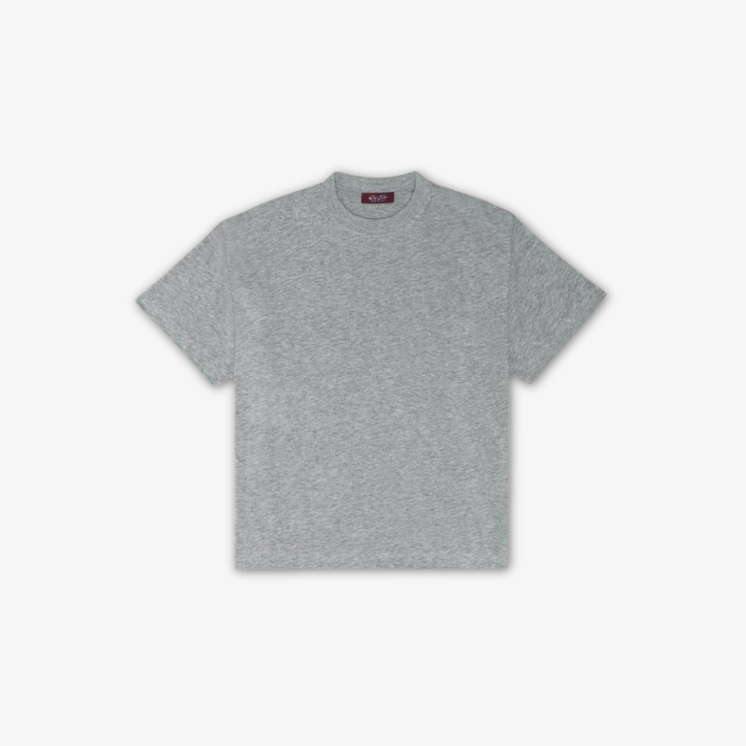 Men's Tonal Embroidered Tee - Heather Grey