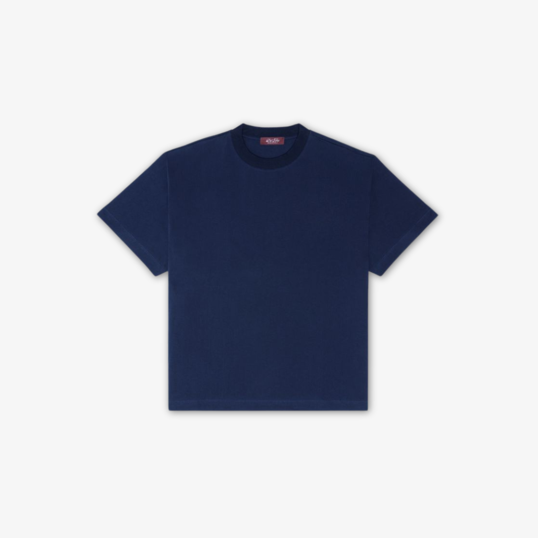 Men's Tonal Embroidered Tee - Navy