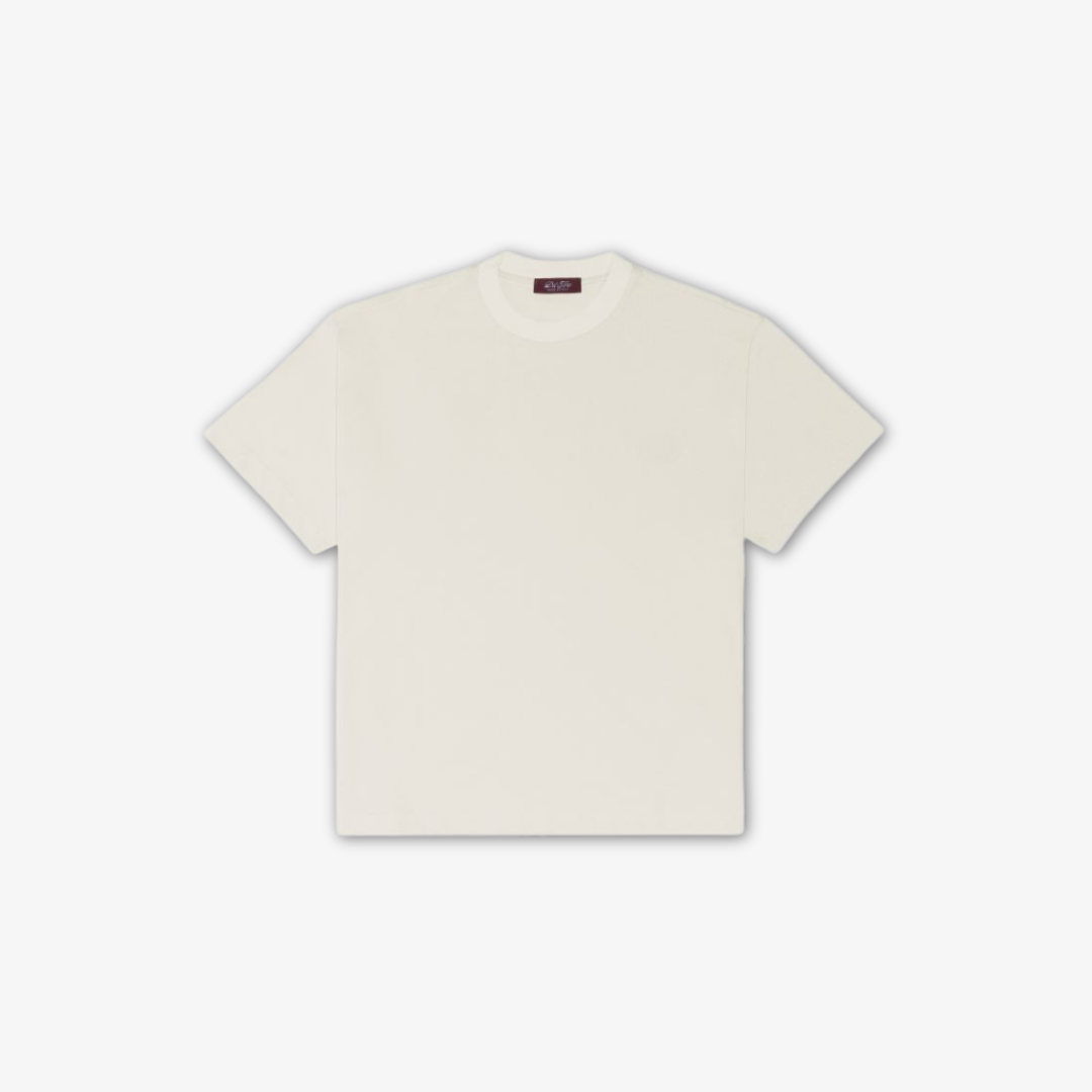 Men's Tonal Embroidered Tee - Vintage White