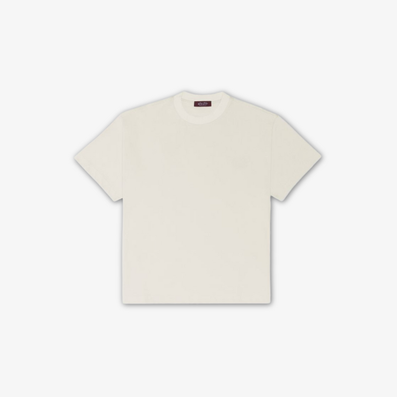 Men's Tonal Embroidered Tee - Vintage White