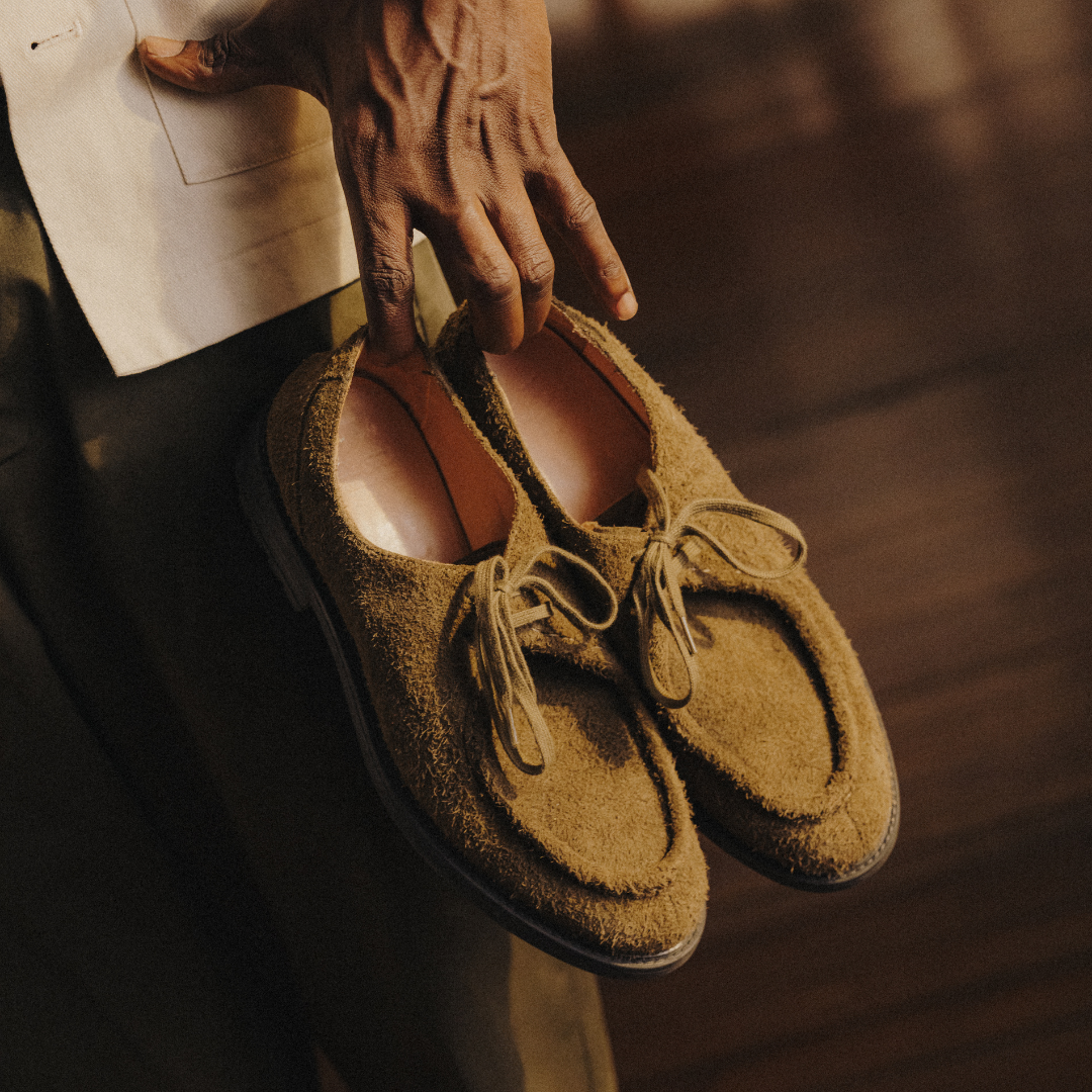 Men's Antelope Textured Suede Tuscan Moc Boot