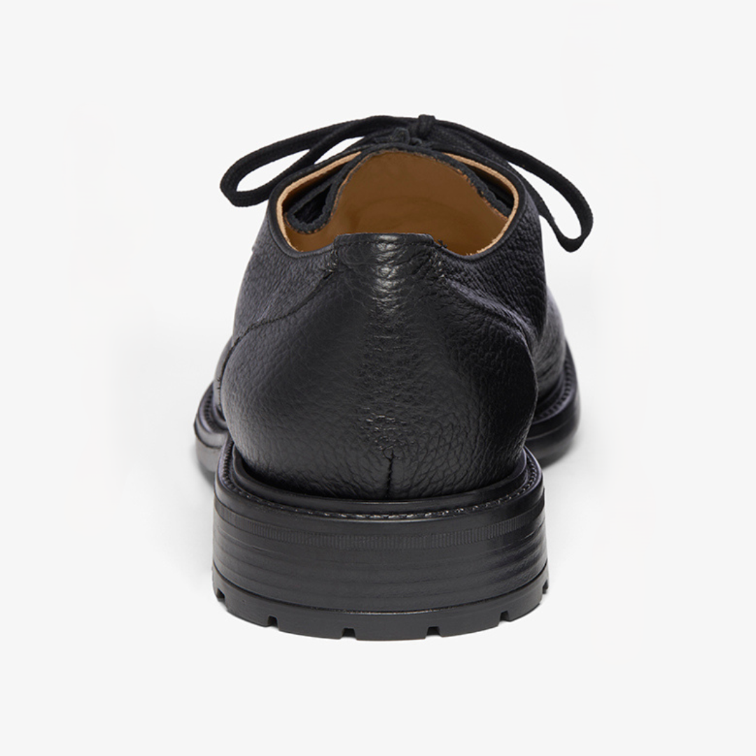 Men's Black Pebbled Leather Tuscan Derby Boot