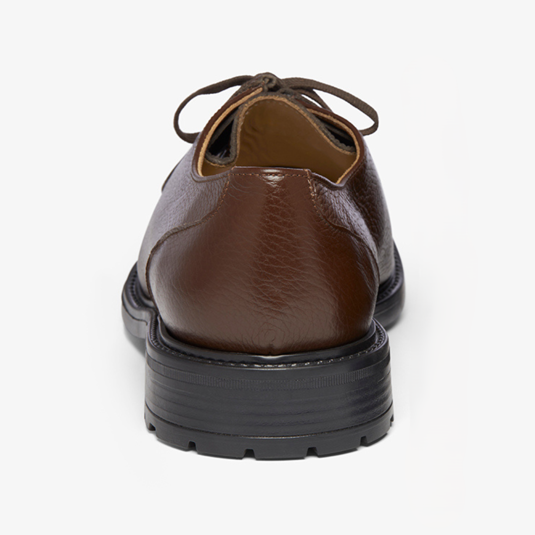 Men's Brown Pebbled Leather Tuscan Derby Boot