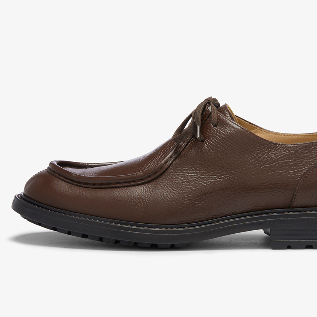 Men's Brown Pebbled Leather Tuscan Derby Boot